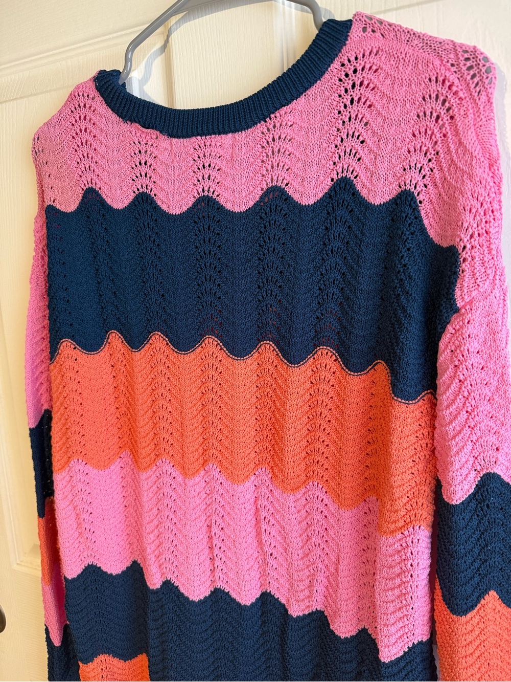 Beach Riot Beach Cover-Up Sweater Seashell Isle Color Block XL - Picture 5 of 5